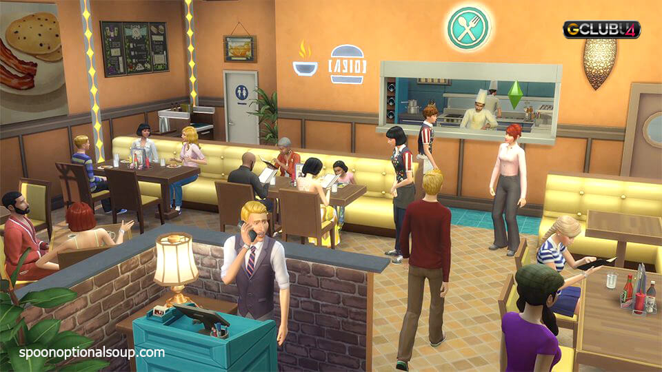 ความพึงพอใจของลูกค้าวัดความสำเร็จของร้านอาหารของ Sim ในThe Sims 4